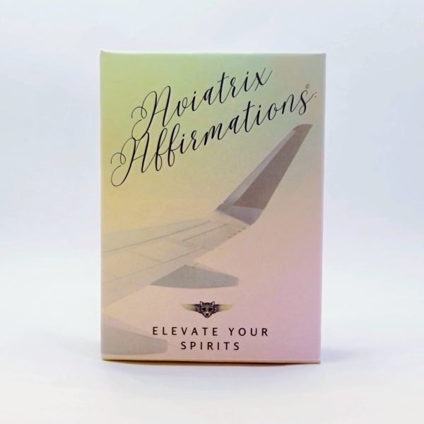 Aviatrix Affirmation Cards Wing View. Positive Affirmation for pilots. Manifest and attract the flying of your dreams