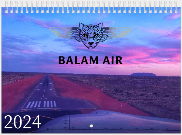 Balam Air 2024 Personalized Wall Calendar – Moments Captured in the Outback