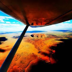 Uluru Ayers Rock Reflections from an Aircraft